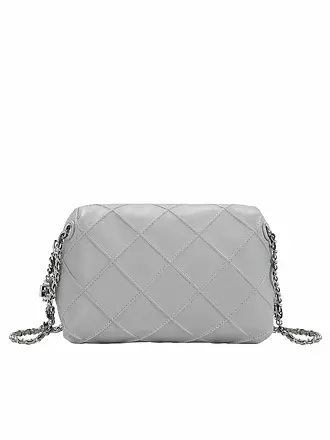 TORY BURCH | Ledertasche - Umhängetasche FLEMING Small | grau